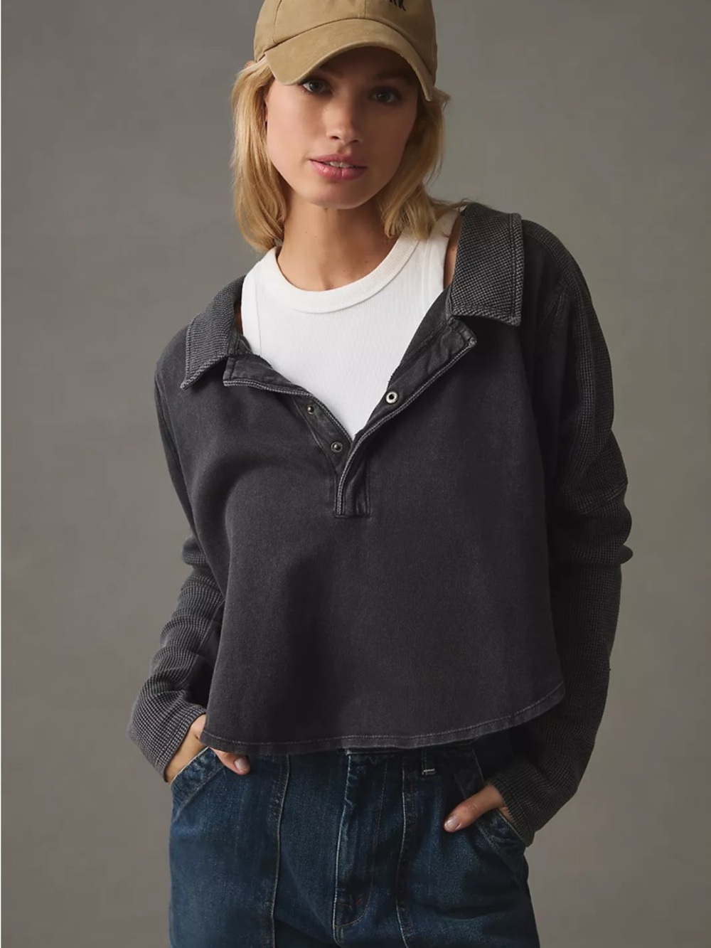 Daily Practice Saddlebrook Long Sleeve Top Large Loungewear Athleisure Cropped - Picture 9 of 9